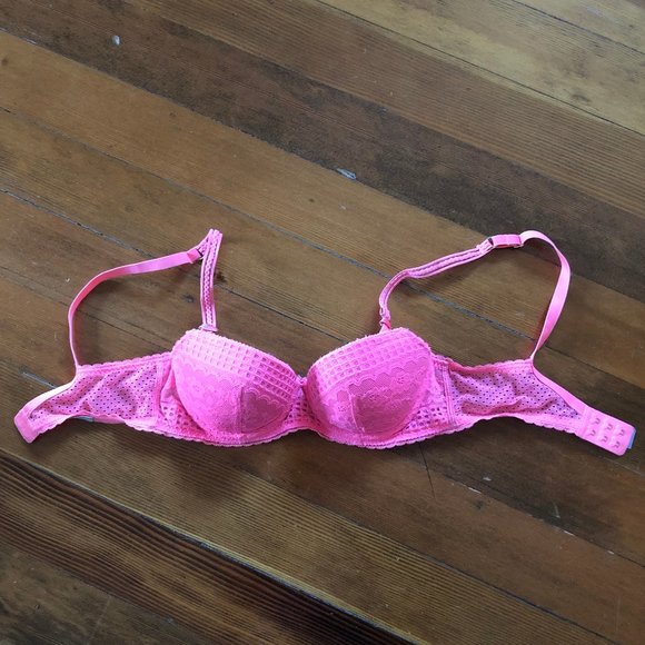 Stella McCartney Magnolia Shrugging Neon Contour Balconette Bra Pink - Picture 3 of 9